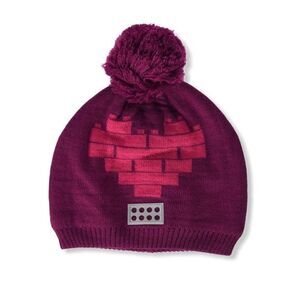 Lego Wear Boys' Wool Knit Hat W/Heart & Pom-pom-2-